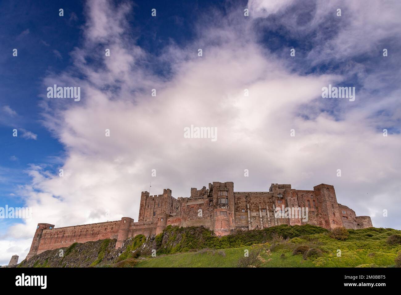 Bamburgh castle on the east coast of Northumberland, England Stock Photo