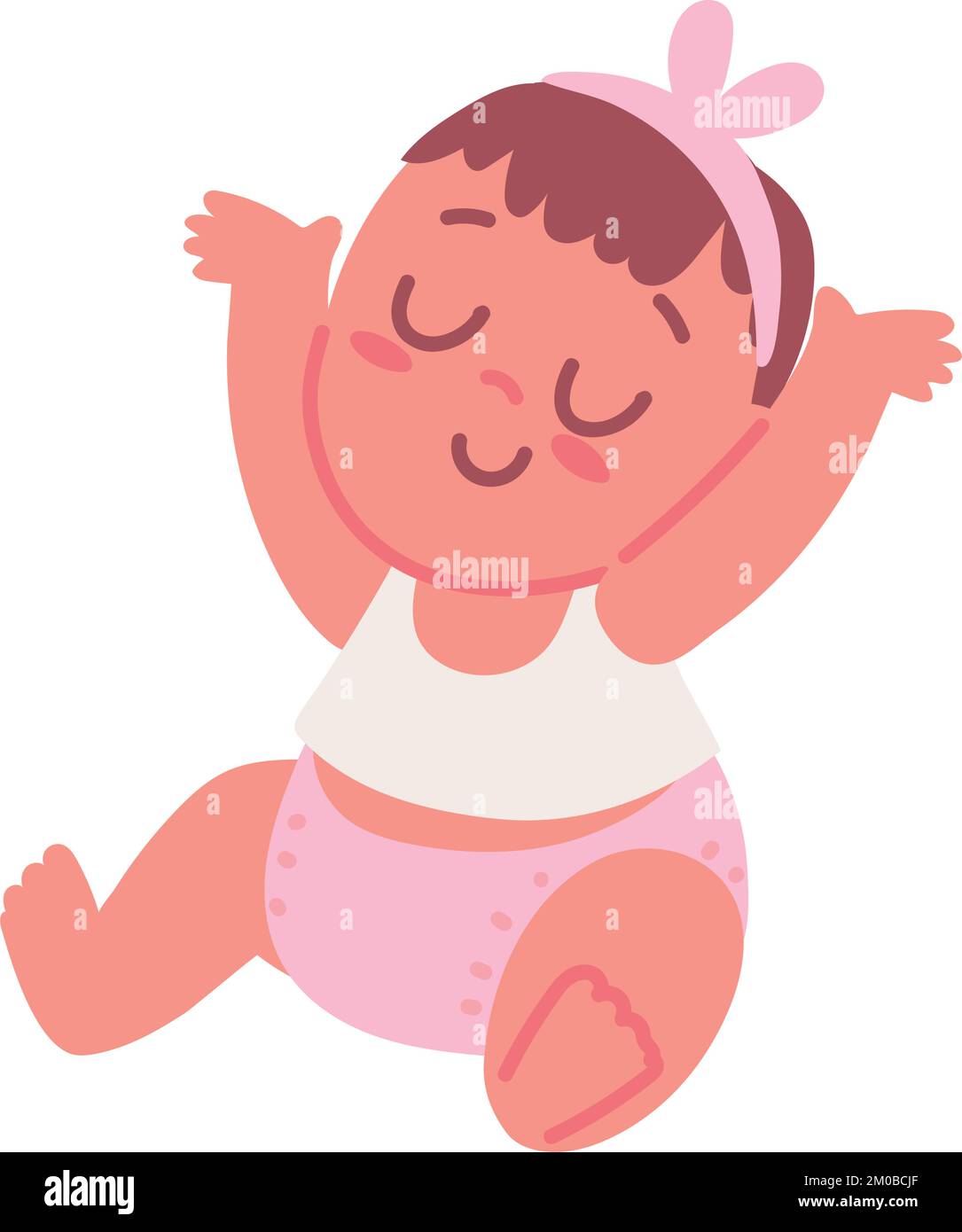 cute baby girl Stock Vector Image & Art - Alamy