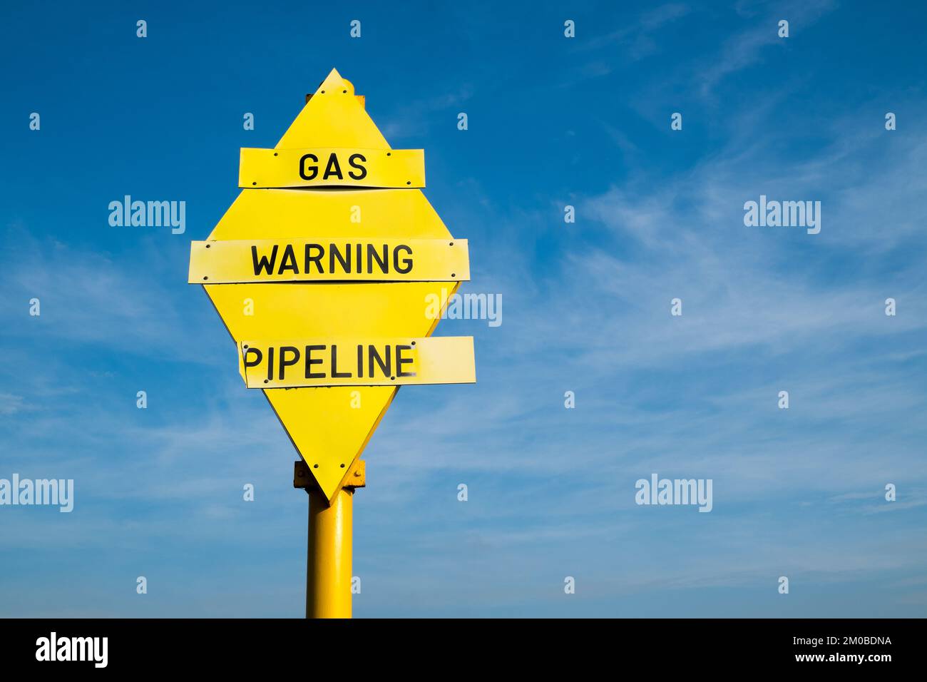 Gas pipe warning sign hires stock photography and images Alamy