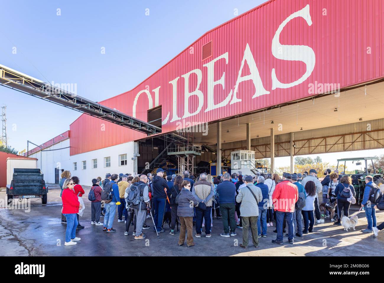 Huelva, Spain December 4, 2022 A group of people visiting a modern