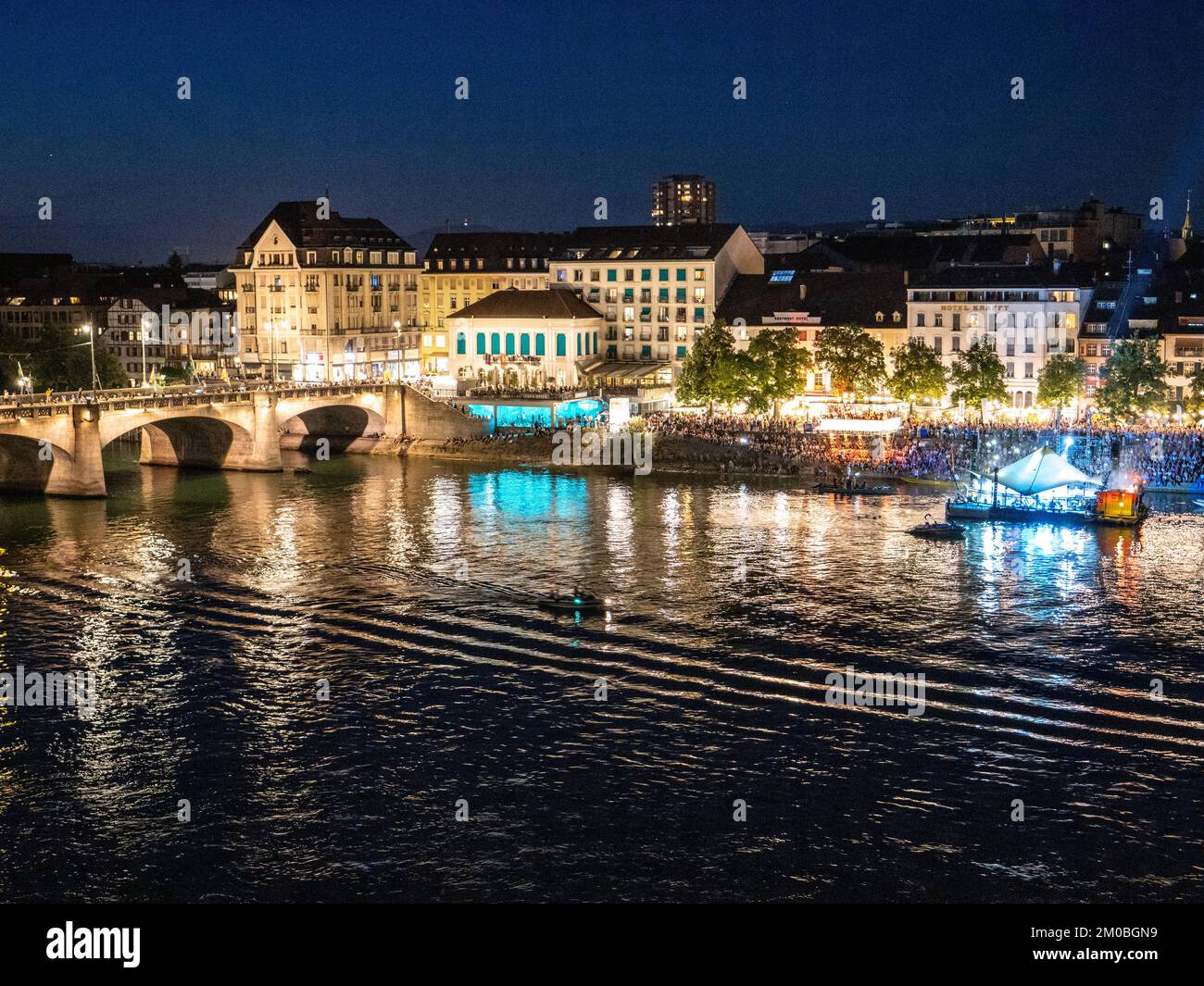 Bridge in Basel City, Switzerland Stock Photo