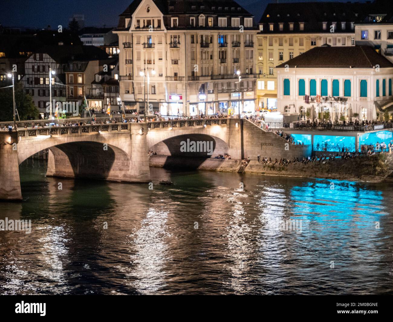 Bridge in Basel City, Switzerland Stock Photo