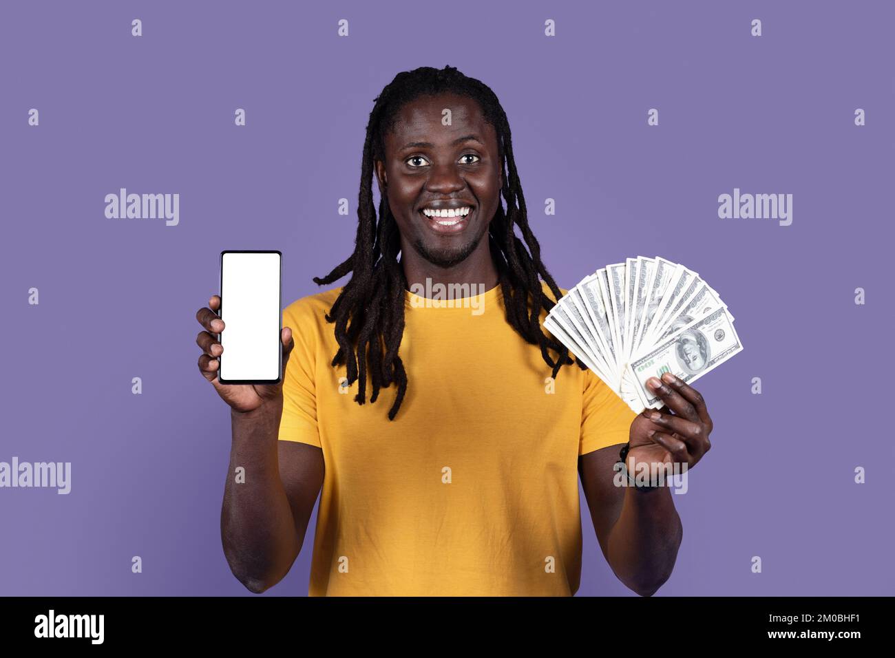 Happy african american man hi-res stock photography and images - Alamy