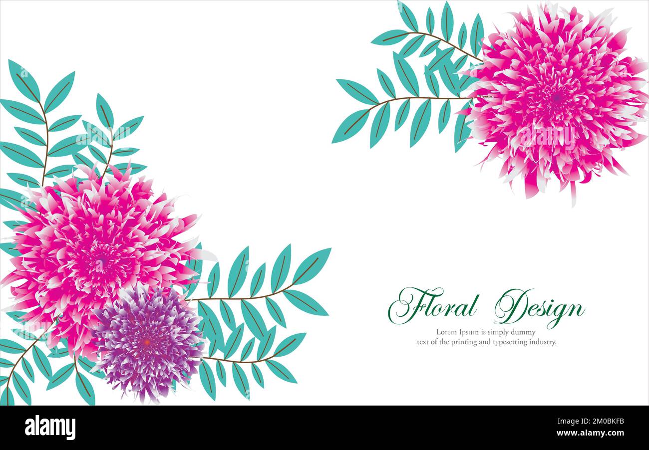 Floral abstract botanical background vector, Seamless digital illustration design Stock Vector