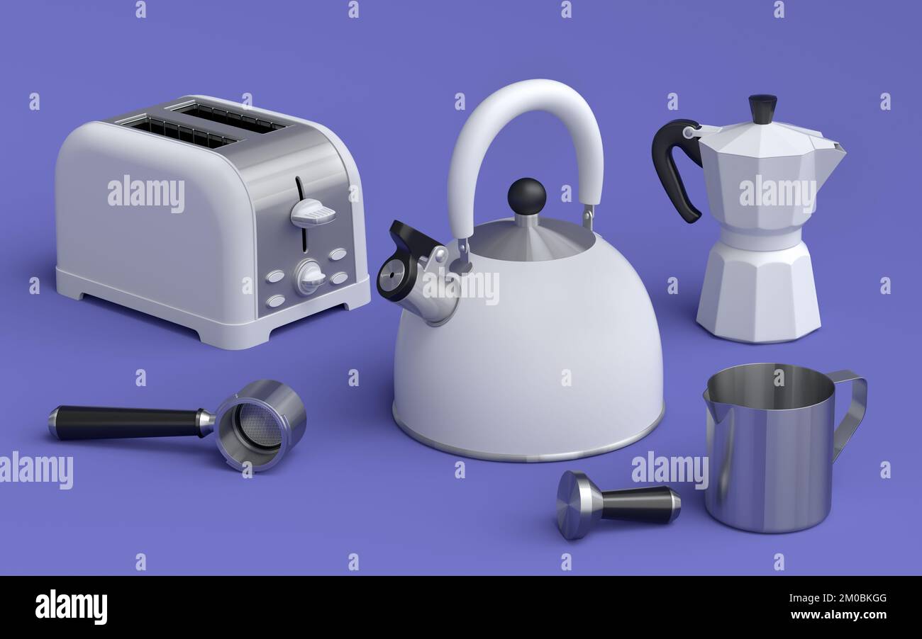 Lò nướng, Máy pha cà phê, Ấm đun nước: Sự kết hợp hoàn hảo của ba thiết bị này sẽ khiến bạn tự hào với bữa sáng đầy đủ và giàu chất dinh dưỡng. Hãy xem hình ảnh này để thấy được sự hoàn thiện của một bữa sáng thật tuyệt vời.