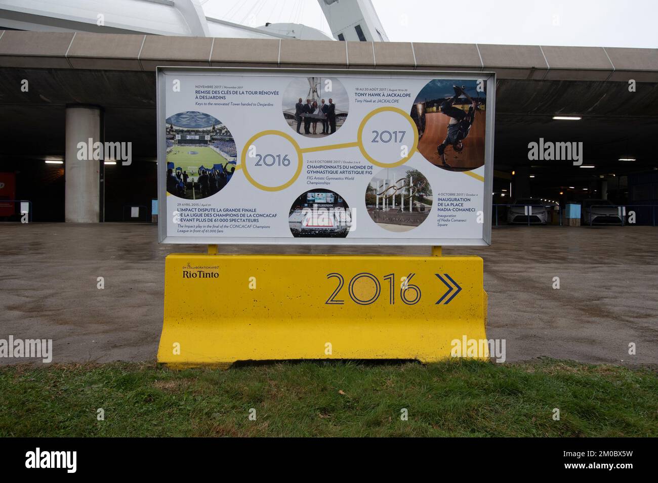 2016 - 2017 history of Olympic Stadium in Montreal, Quebec, Canada Stock Photo