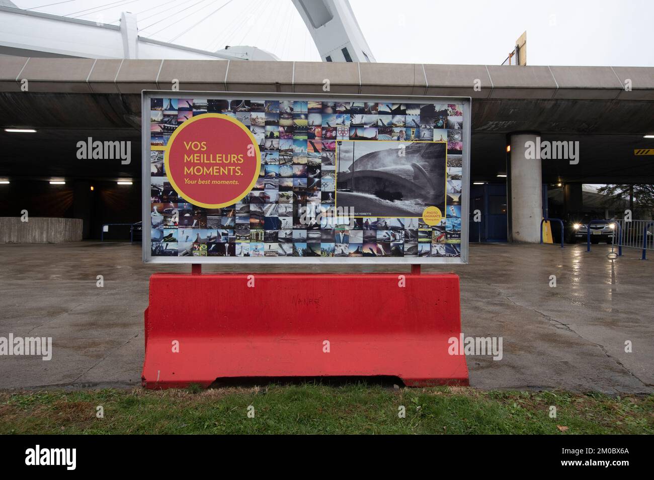 Best moments in history of Olympic Stadium in Montreal, Quebec, Canada Stock Photo