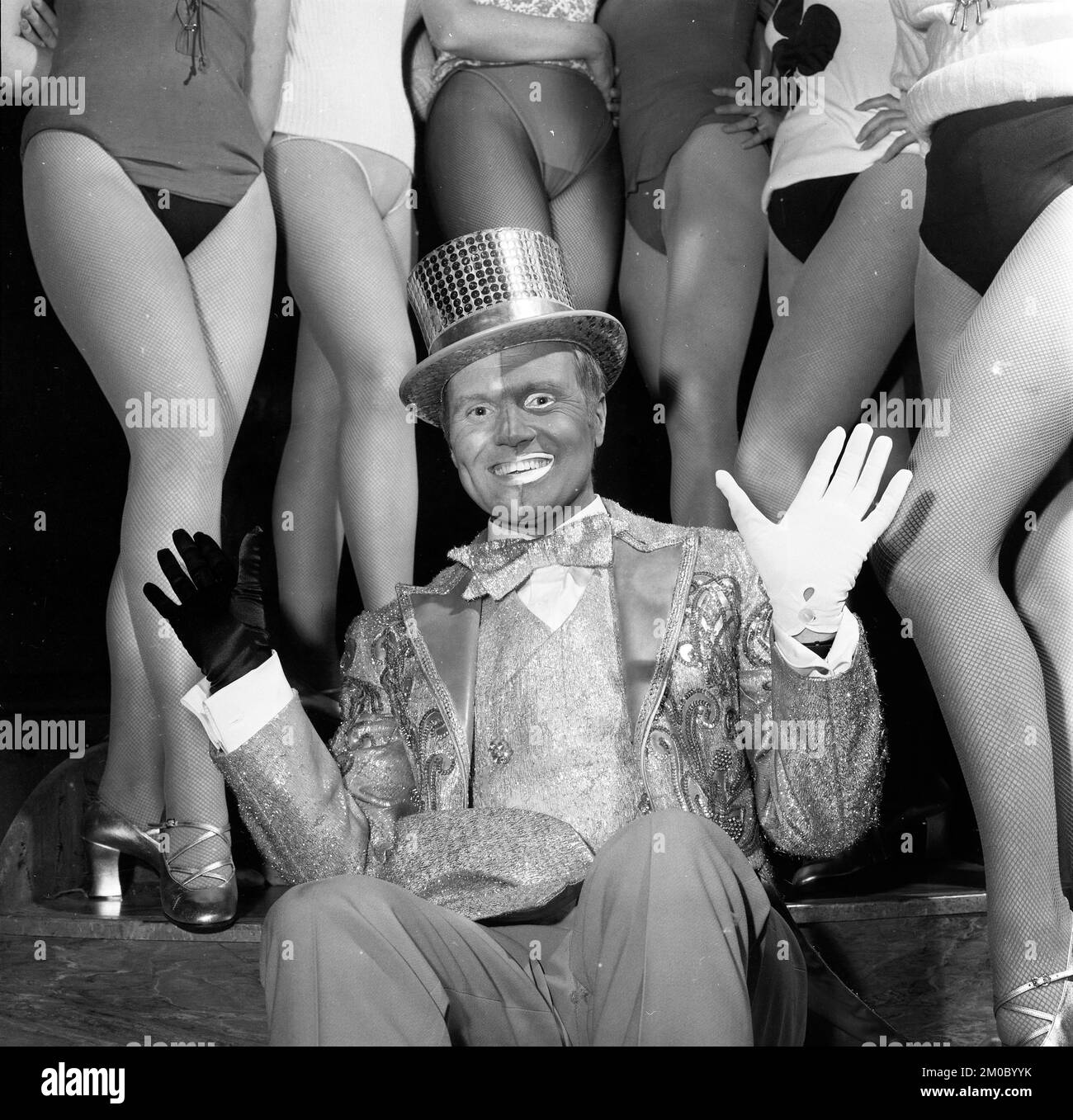 Black and White minstrel actor Ted Darling 1972 Stock Photo - Alamy