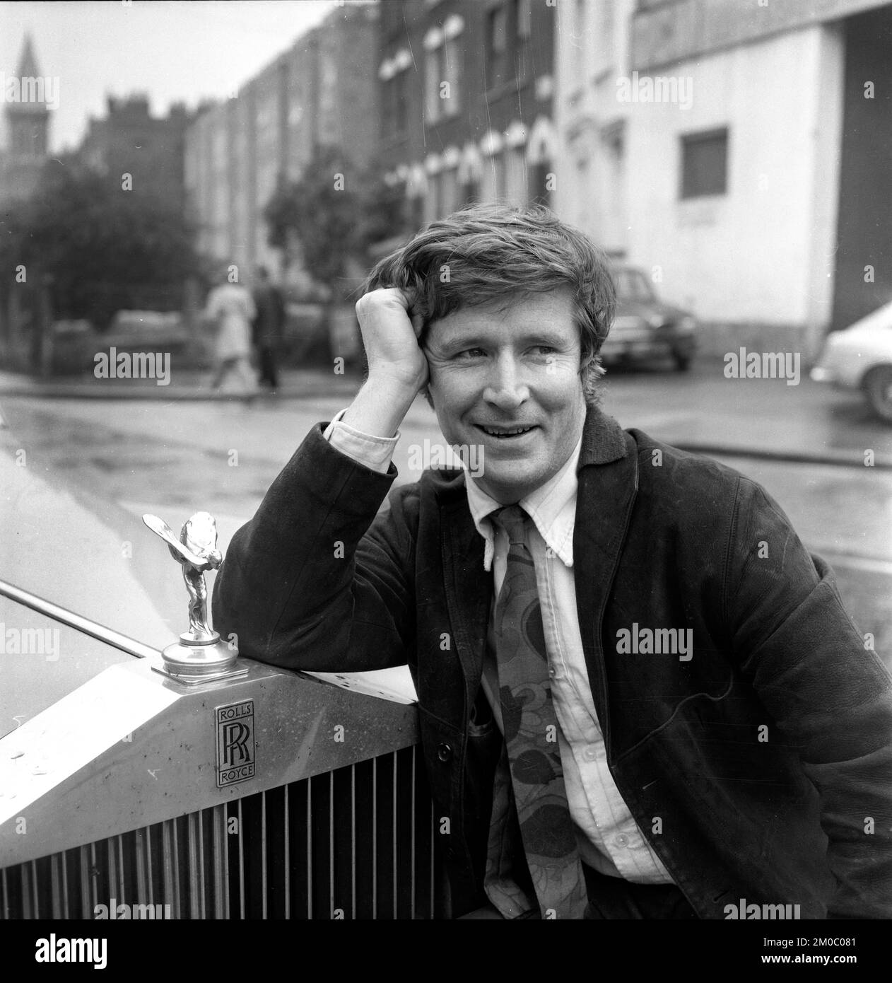 Coronation Street actor William Roache with his first Rolls Royce Stock Photo