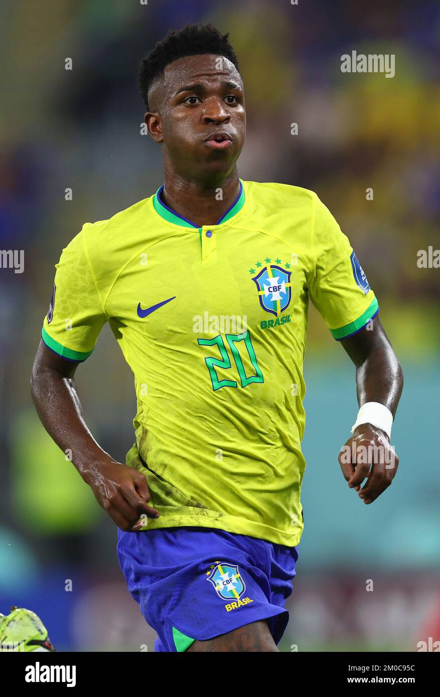Doha, Qatar, 5th December 2022.  Vinicius Junior of Brazil  during the FIFA World Cup 2022 match at Stadium 974, Doha. Picture credit should read: David Klein / Sportimage Stock Photo
