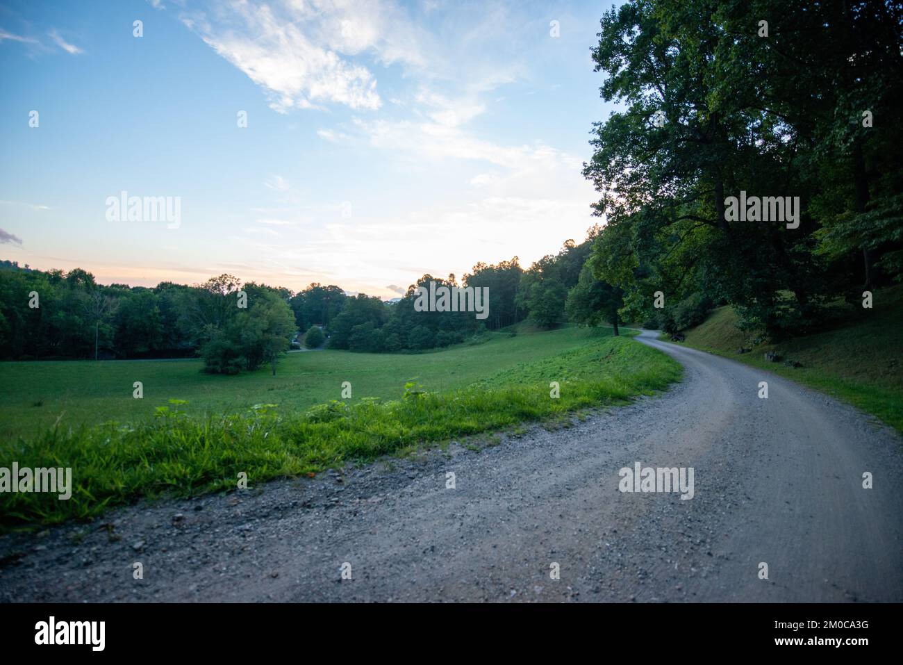 A beautiful shot of an empty road in the nature Stock Photo - Alamy