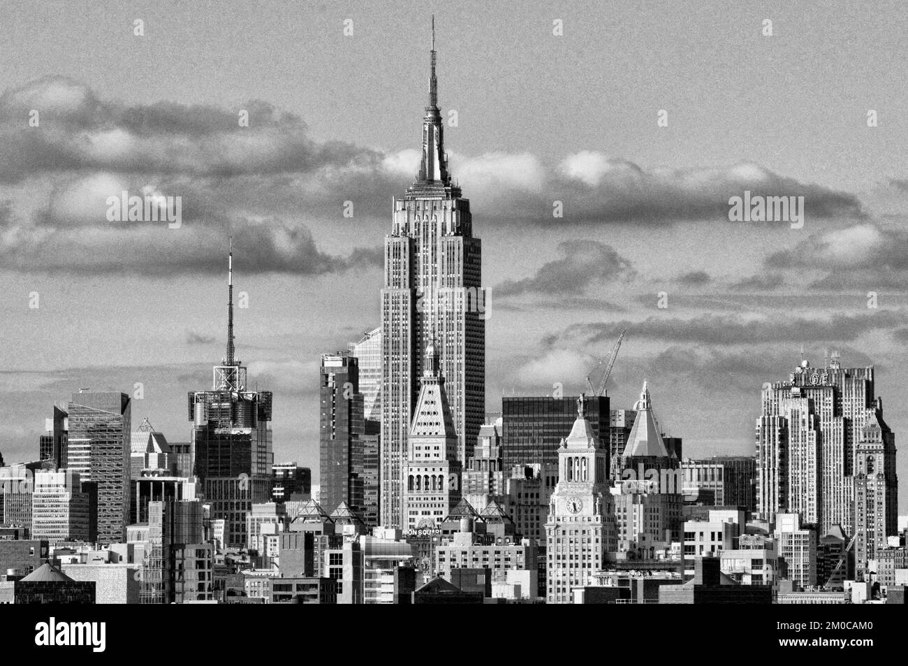New York City Skyline Top of the Rock Aerial Empire State Building. View of New York City