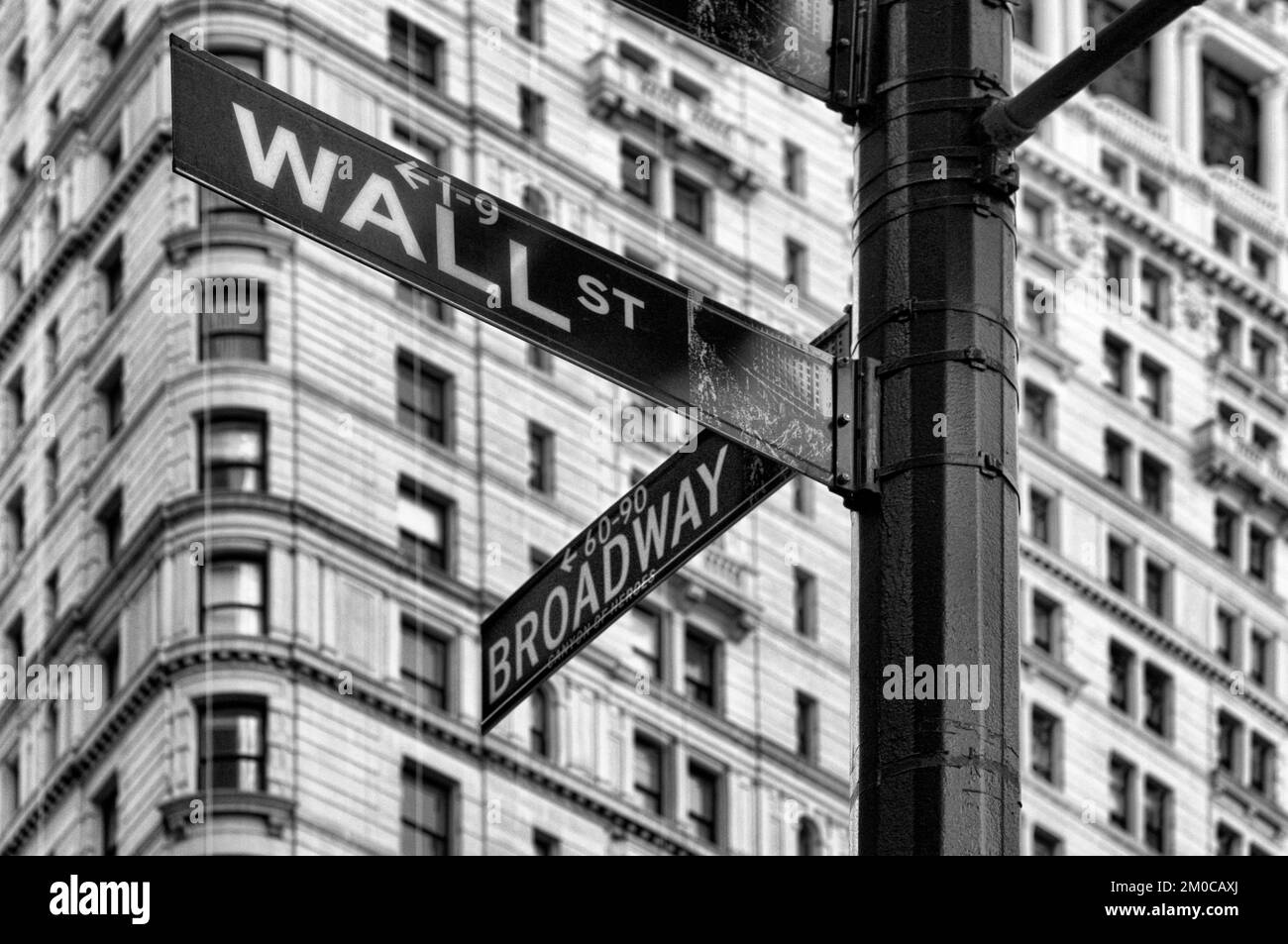 Skyscrapers in the Financial Center. Confluence of Wall Street and