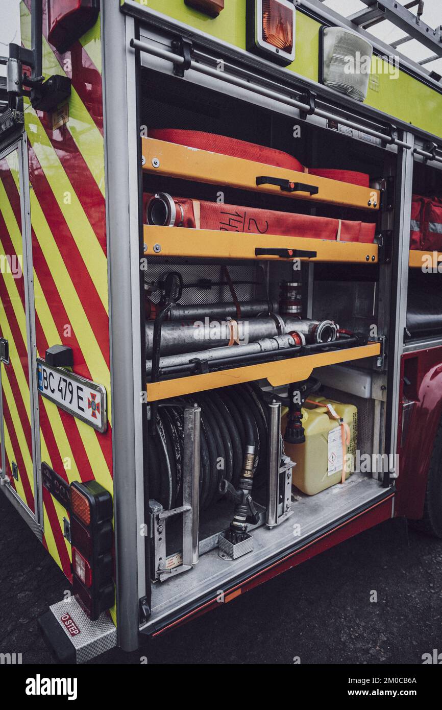 Donated Former Kent Fire Service appliance now in use by Lviv DSNS