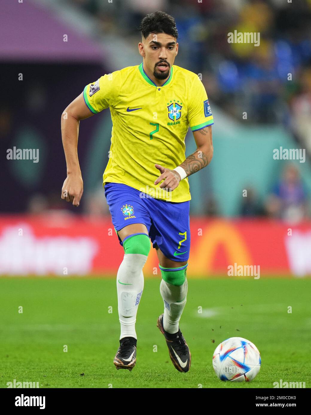 Lucas Paqueta Of Brazil During The FIFA World Cup Qatar 2022 Match lucas-paqueta-of-brazil-during-the-fifa-world-cup-qatar-2022-match
