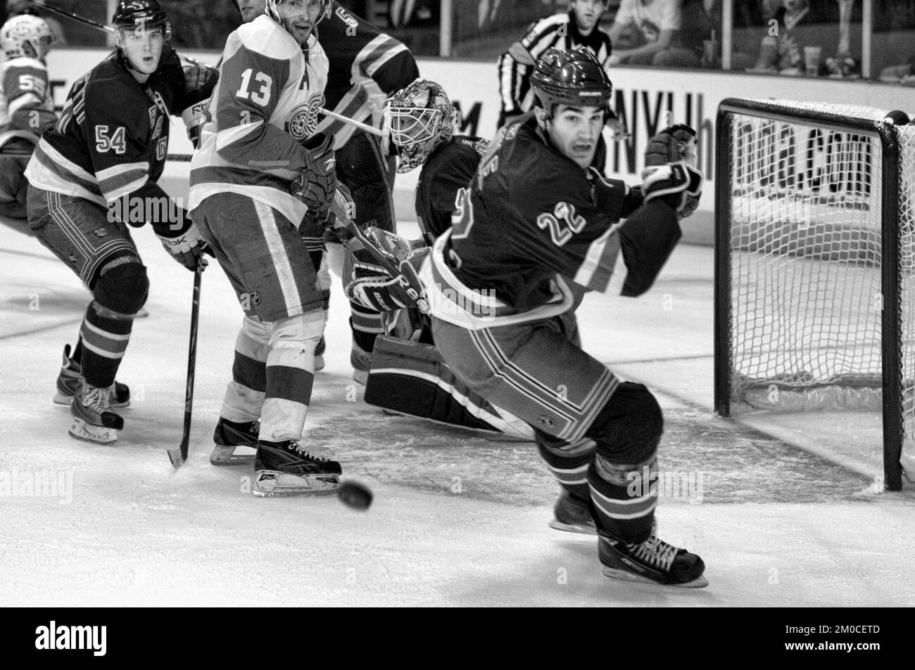 Ice hockey match for the Rangers at MSG stadium. Stadium of the Madison