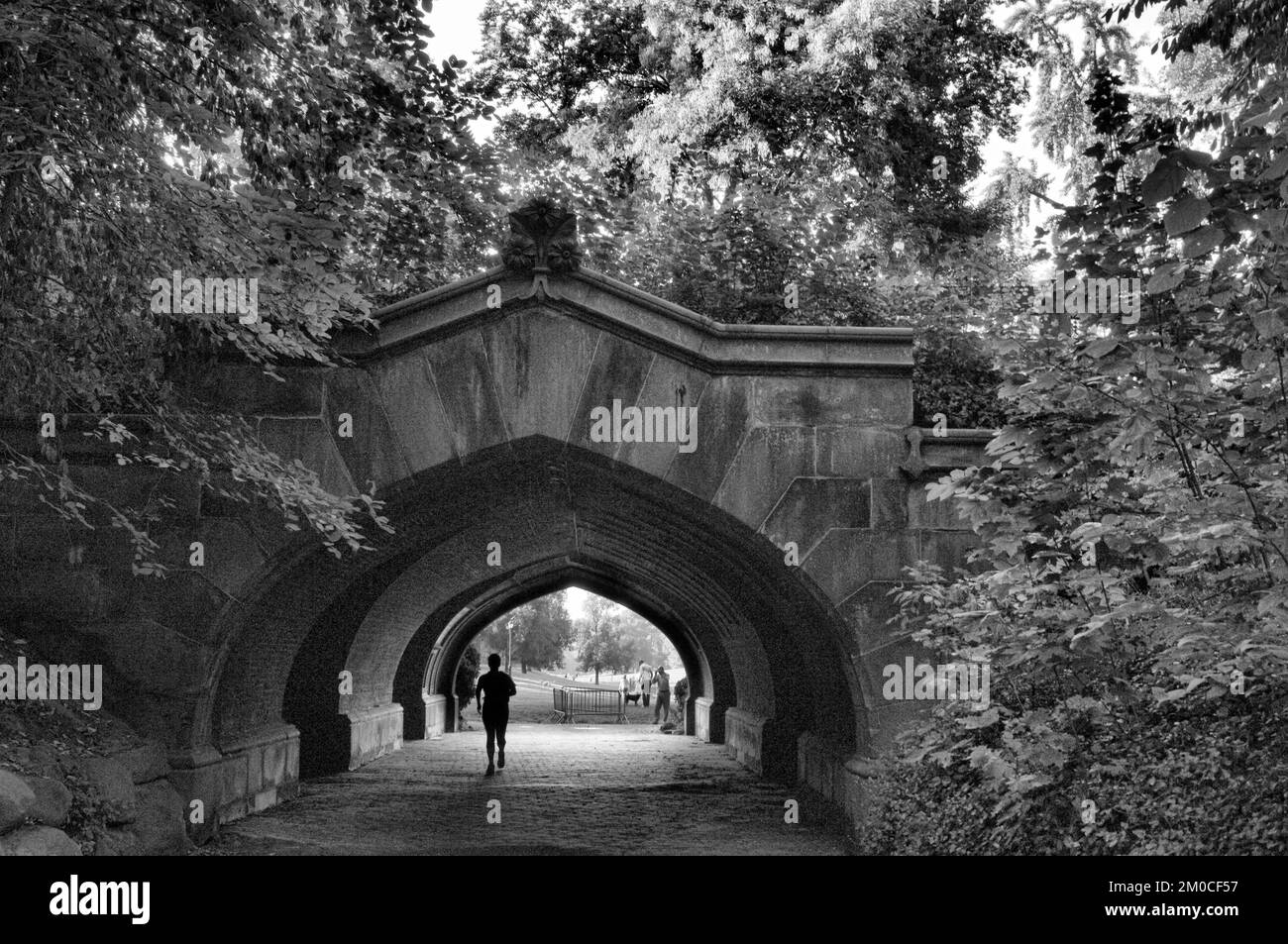 Entrance to the park from Prospect Park Brooklyn New York, USA Stock