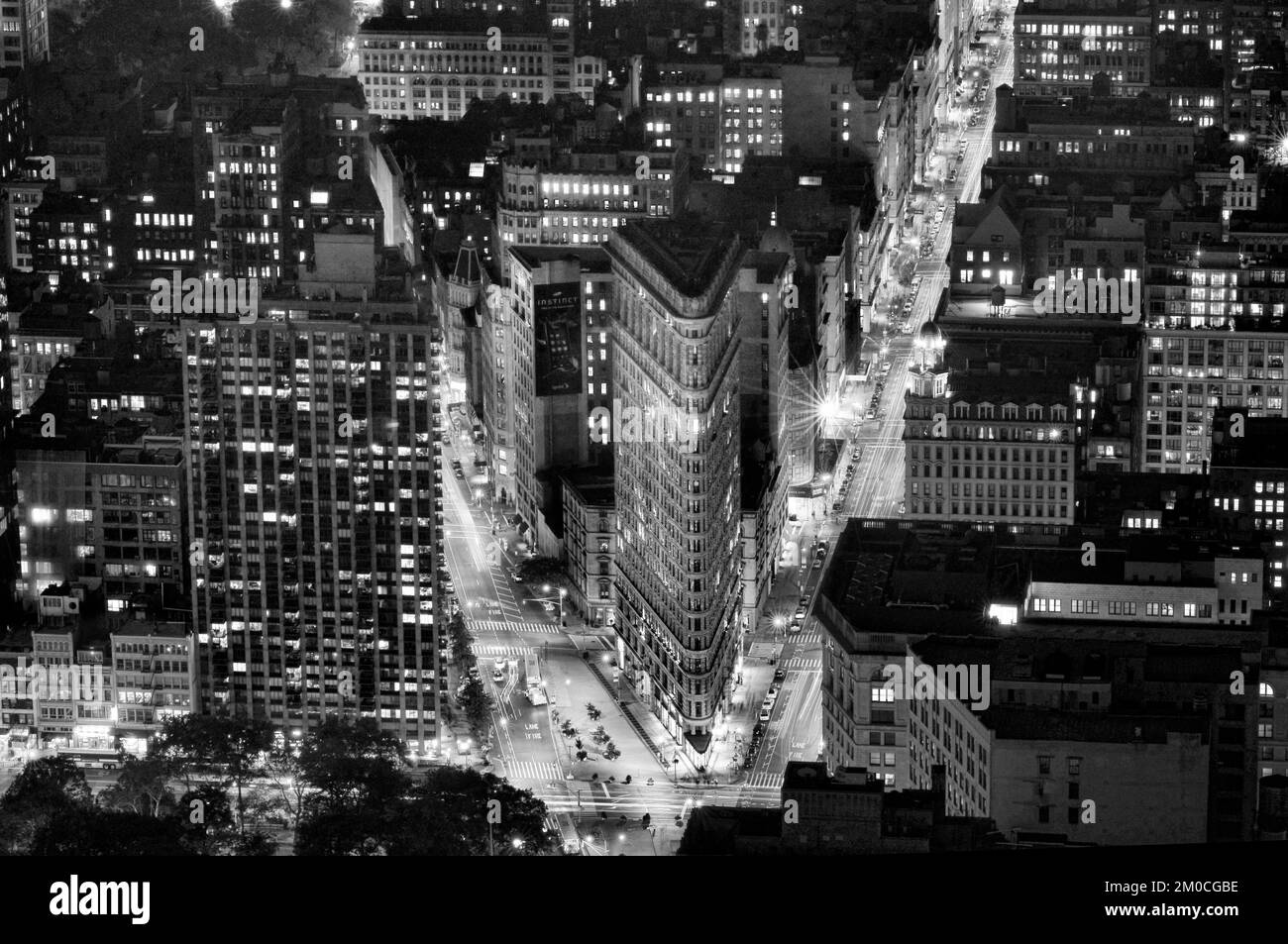 Aerial views of the Flatiron Building. Manhattan New York USA Stock Photo