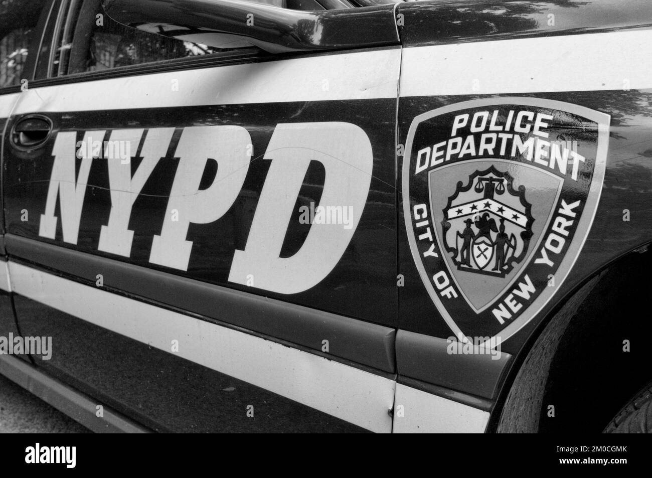 New York police car NYPD car in Manhattan New York. Police car. Stock Photo