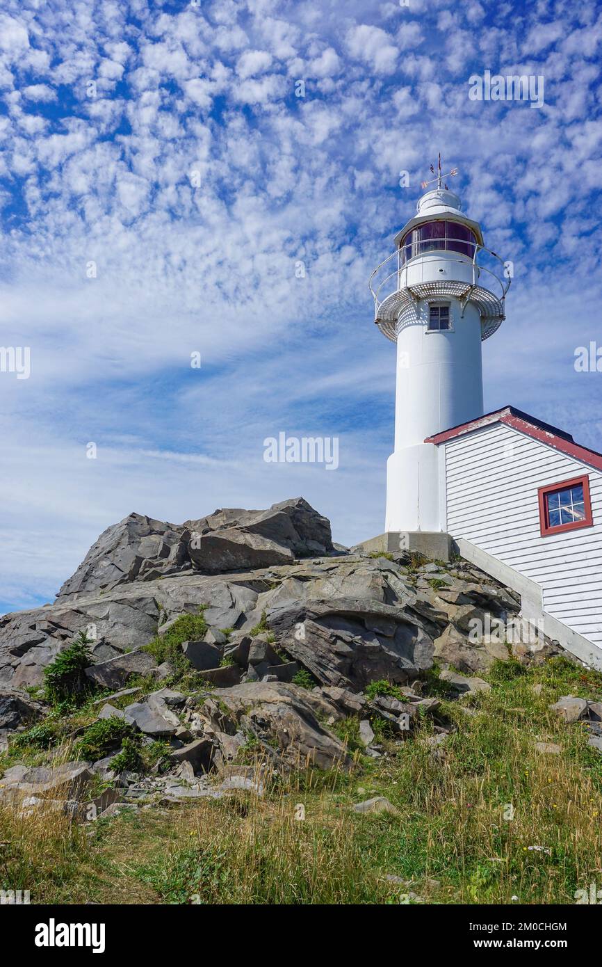 Lobster Cove, Newfoundland, Canada: Lobster Cove Head Light, in the Gros Morne National Park, was built in 1895. Stock Photo