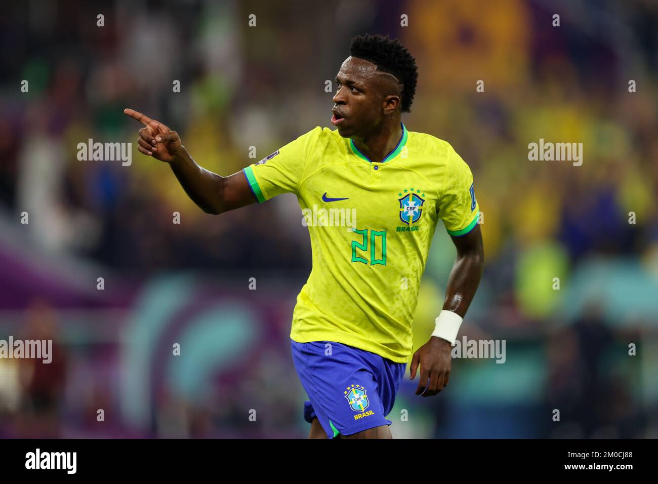 Doha, Qatar. 05th Dec, 2022. Vinicius Junior Brazil player during a match against South Korea valid for the round of 16 of the FIFA World Cup in Qatar at Stadium 974 on December 05, 2022 in Doha, Qatar. Photo:William Volcov Credit: Brazil Photo Press/Alamy Live News Stock Photo