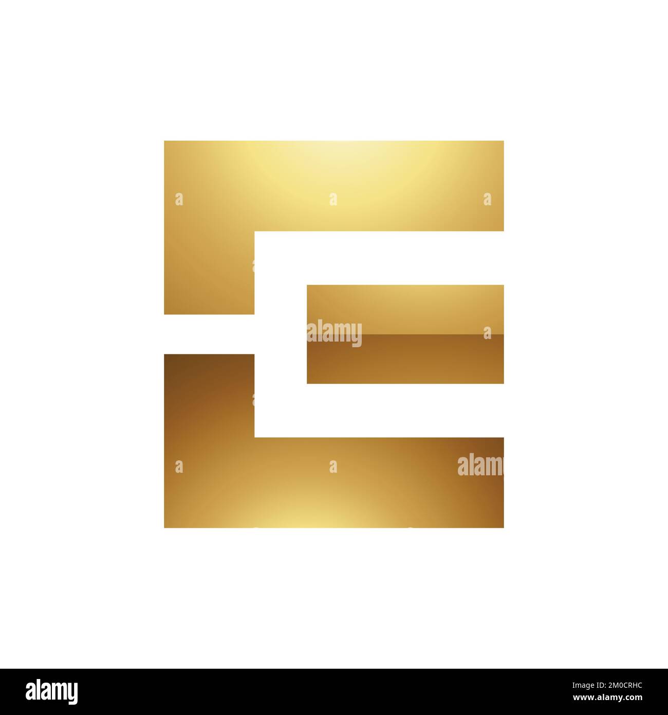 Golden Letter E Symbol on a White Background - Icon 1 Stock Vector ...
