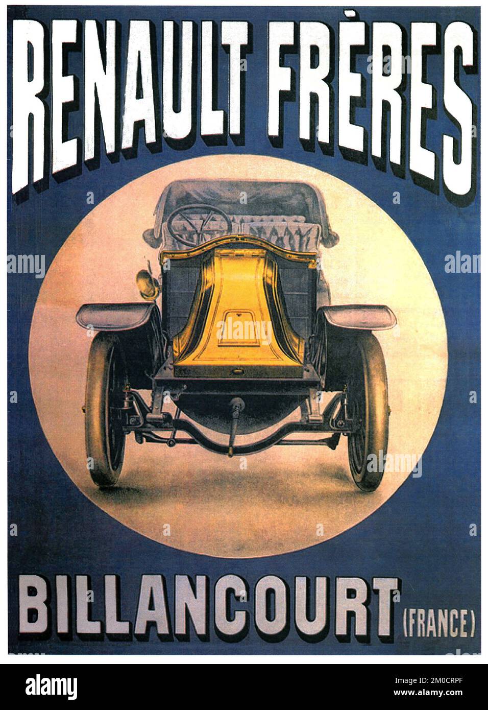LOUIS RENAULT (1877-1944) French industrialist car manufacturer in Washington in 1940. Advert about 1895 Stock Photo