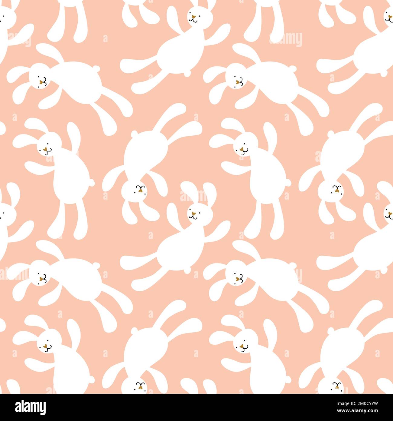 Cartoon rabbit seamless bunnies toys pattern for wrapping paper and ...