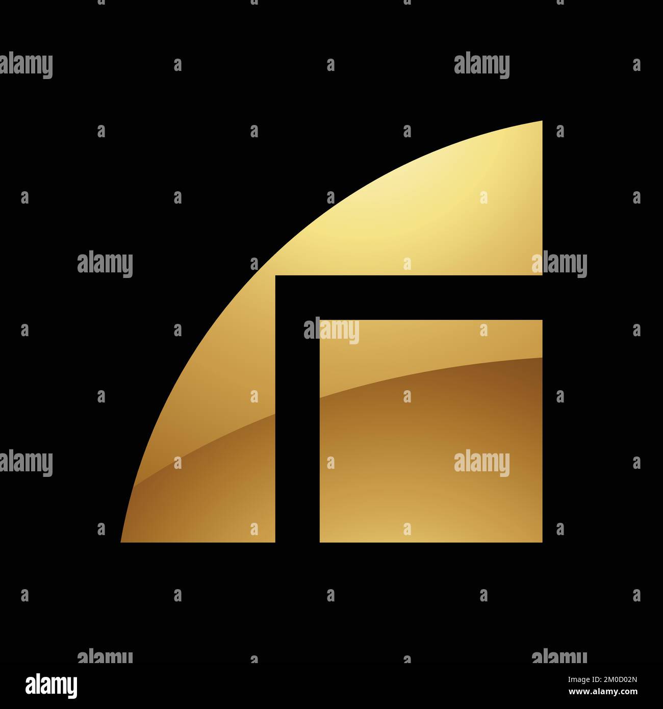 Golden Letter R Symbol on a Black Background - Icon 7 Stock Vector ...