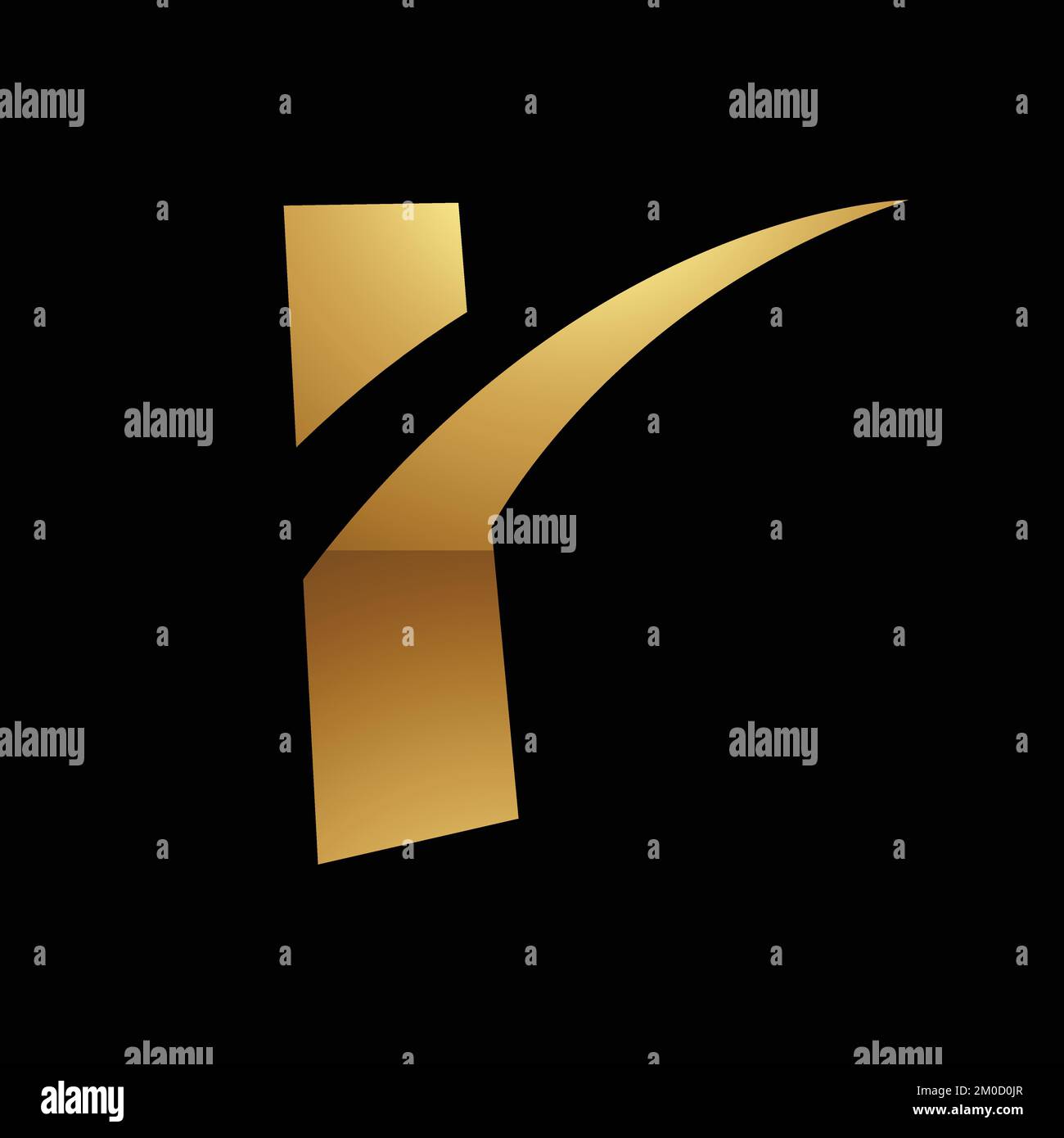 Golden Letter R Symbol on a Black Background - Icon 5 Stock Vector ...
