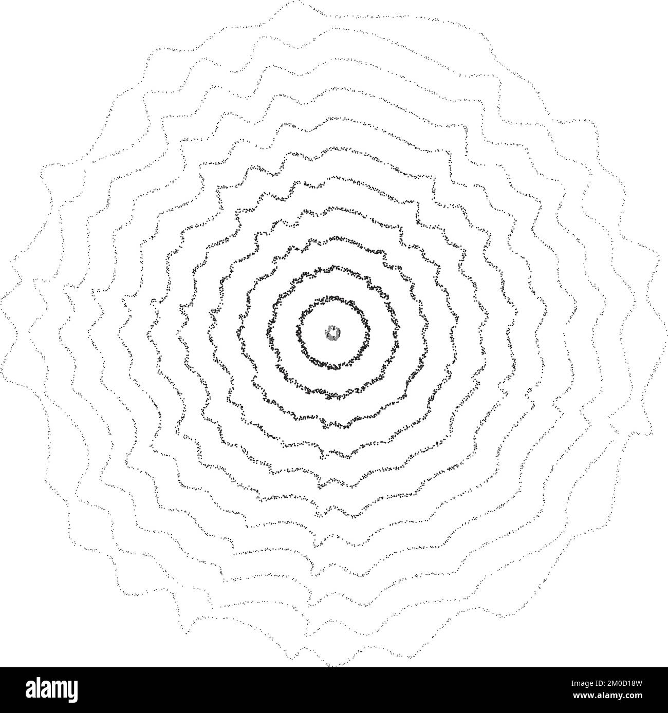 Texture concentric ripple circles set. Sonar or sound wave rings collection. Epicentre, target, radar icon concept. Radial signal or vibration Stock Vector