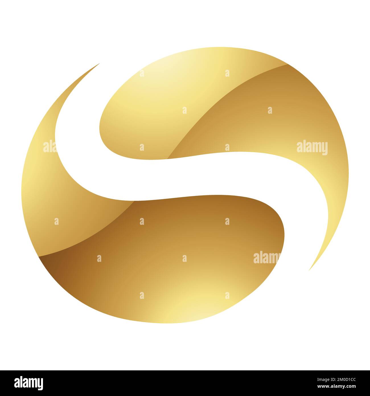 Golden Letter S Symbol on a White Background - Icon 5 Stock Vector ...