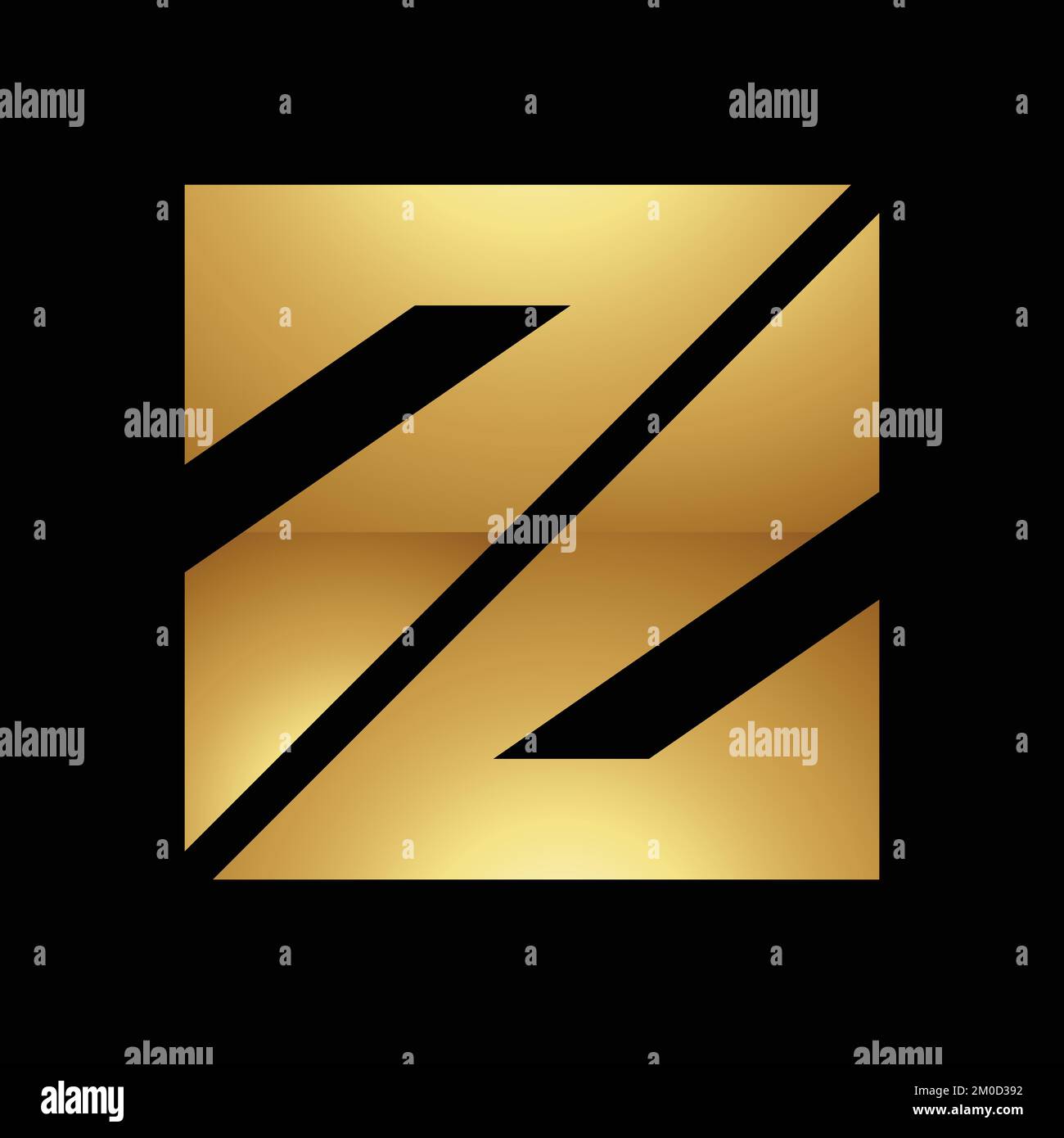 Golden Letter Z Symbol on a Black Background Icon 7 Stock Vector Image & Art Alamy