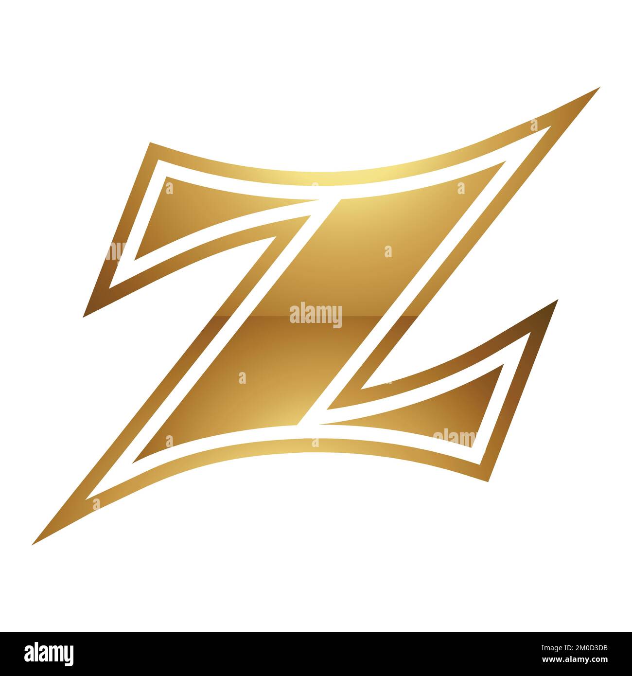 Golden Letter Z Symbol on a White Background Icon 2 Stock Vector Image & Art Alamy