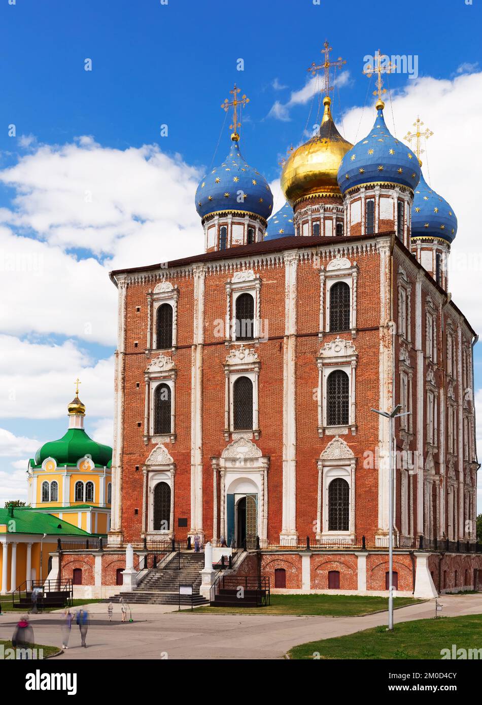 Kremlin and Cathedral in Ryazan city at sunny day, Russia Stock Photo