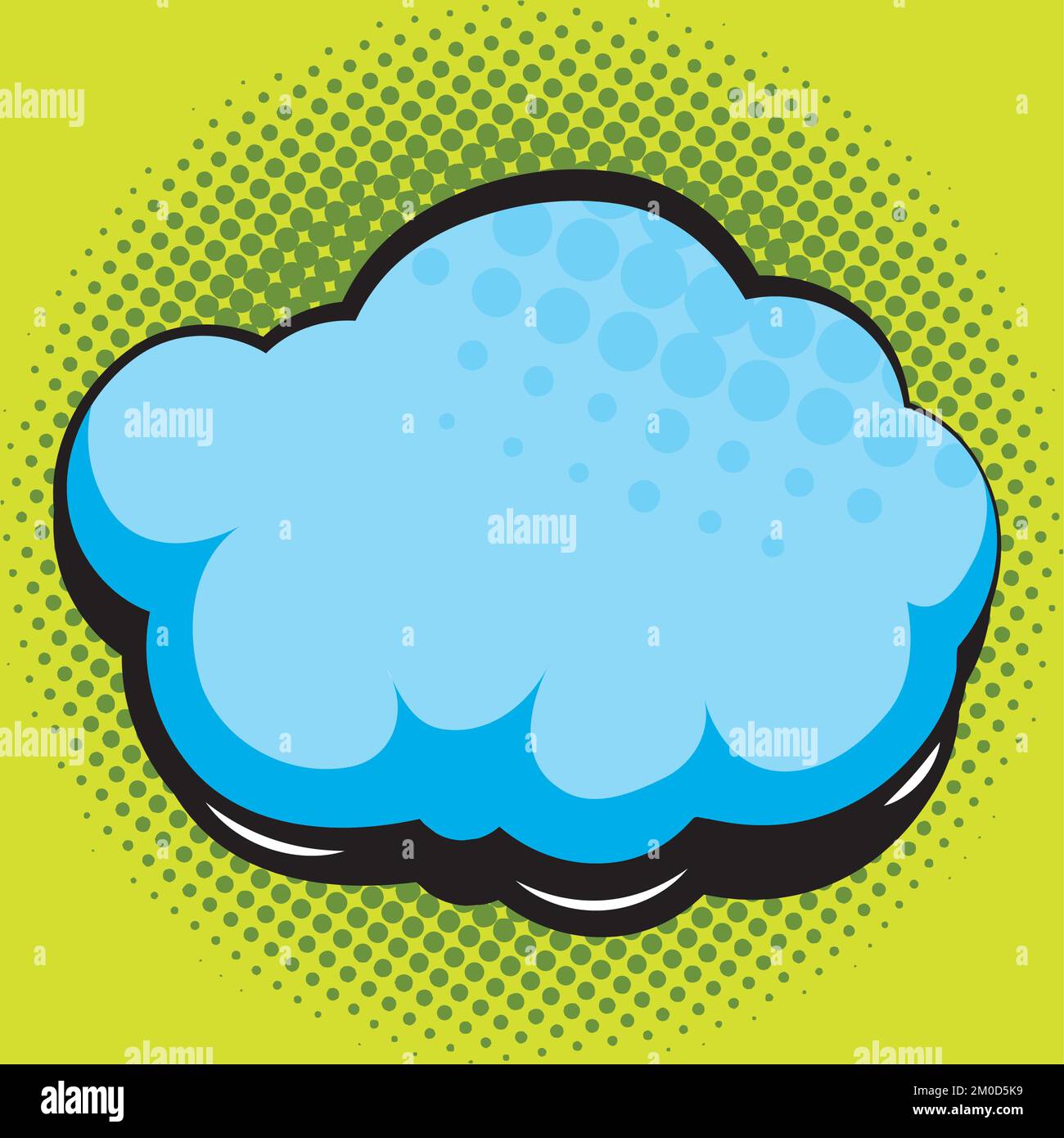 cloud on halftone background Stock Vector