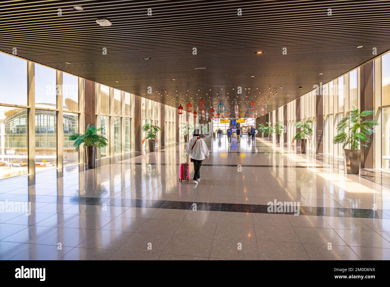 Walkway at Queen Alia International Airport  Amman Jordan Stock Photo