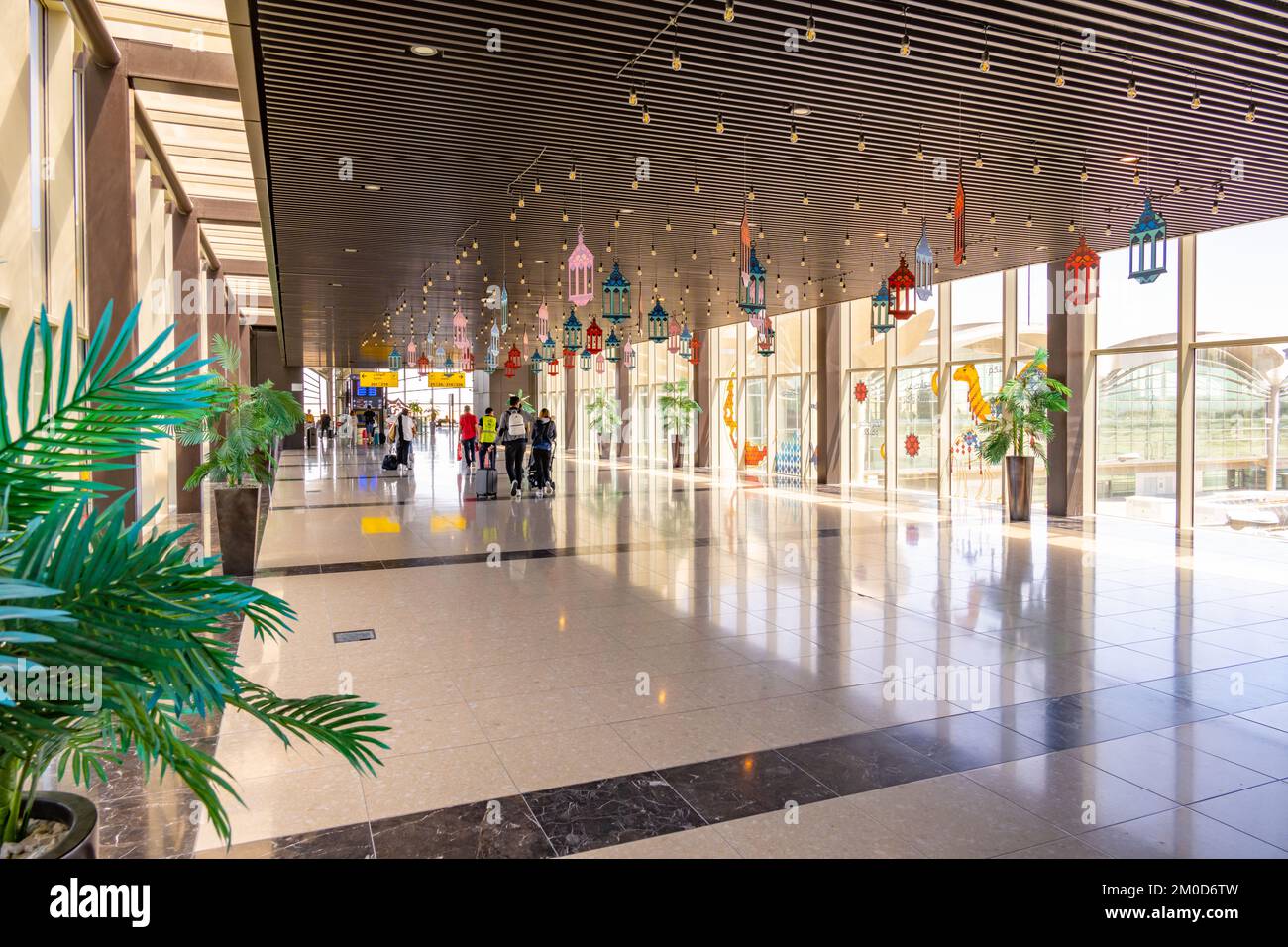 Walkway at Queen Alia International Airport  Amman Jordan Stock Photo