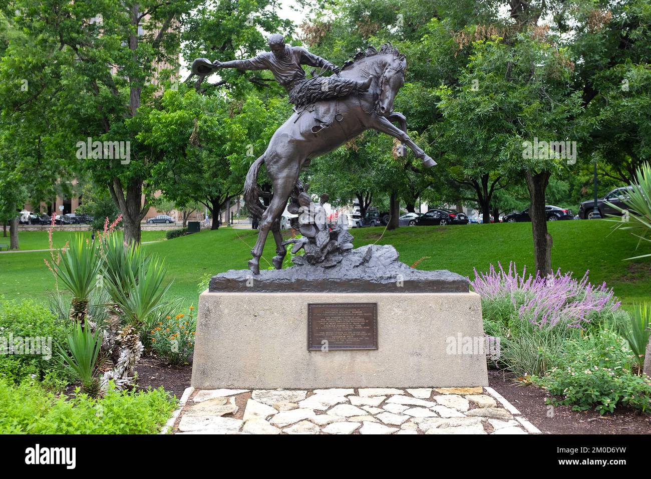 AUSTIN TEXAS 22 MAY 2017 Cowboy Statue on the grounds of the State