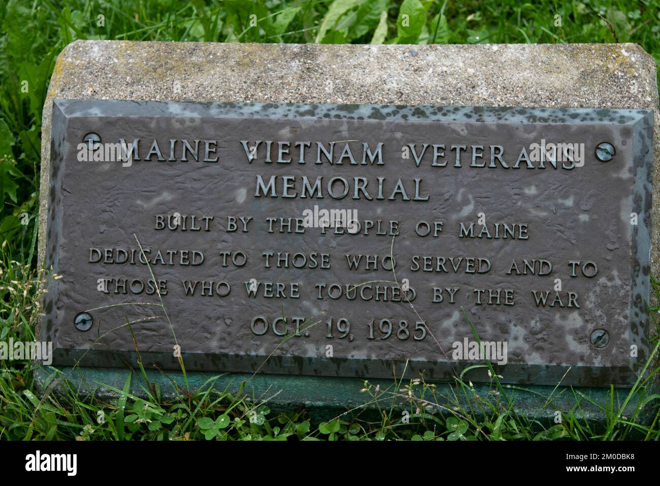 USA, Maine, Augusta, Vietnam Maine Veterans Memorial, Capitol Complex Park Stock Photo