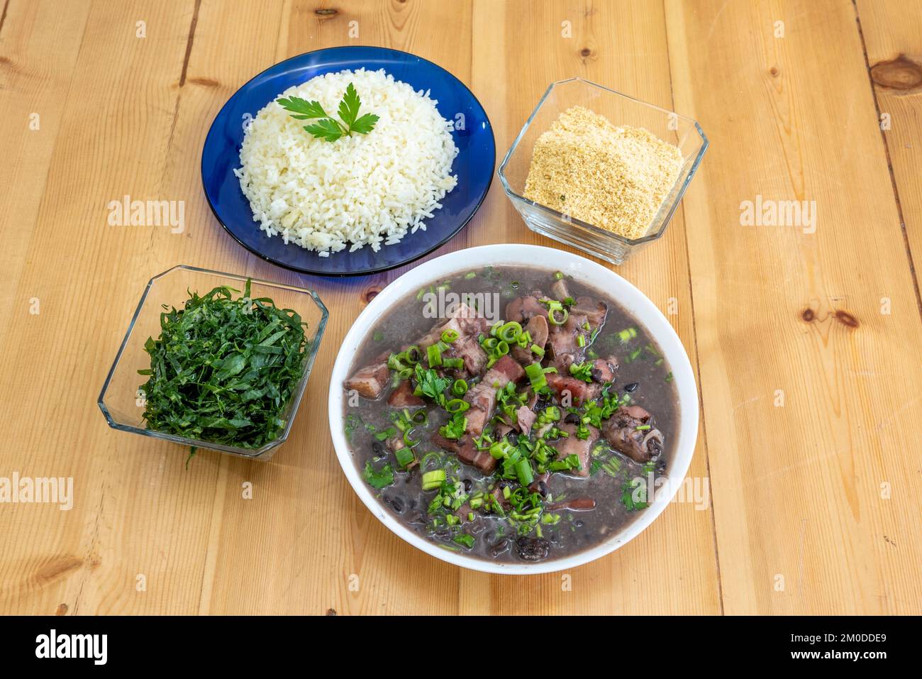 Feijoada from the gastronomy of Portugal and also very common in Mozambique and Angola. Its basic ingredients are beans Stock Photo