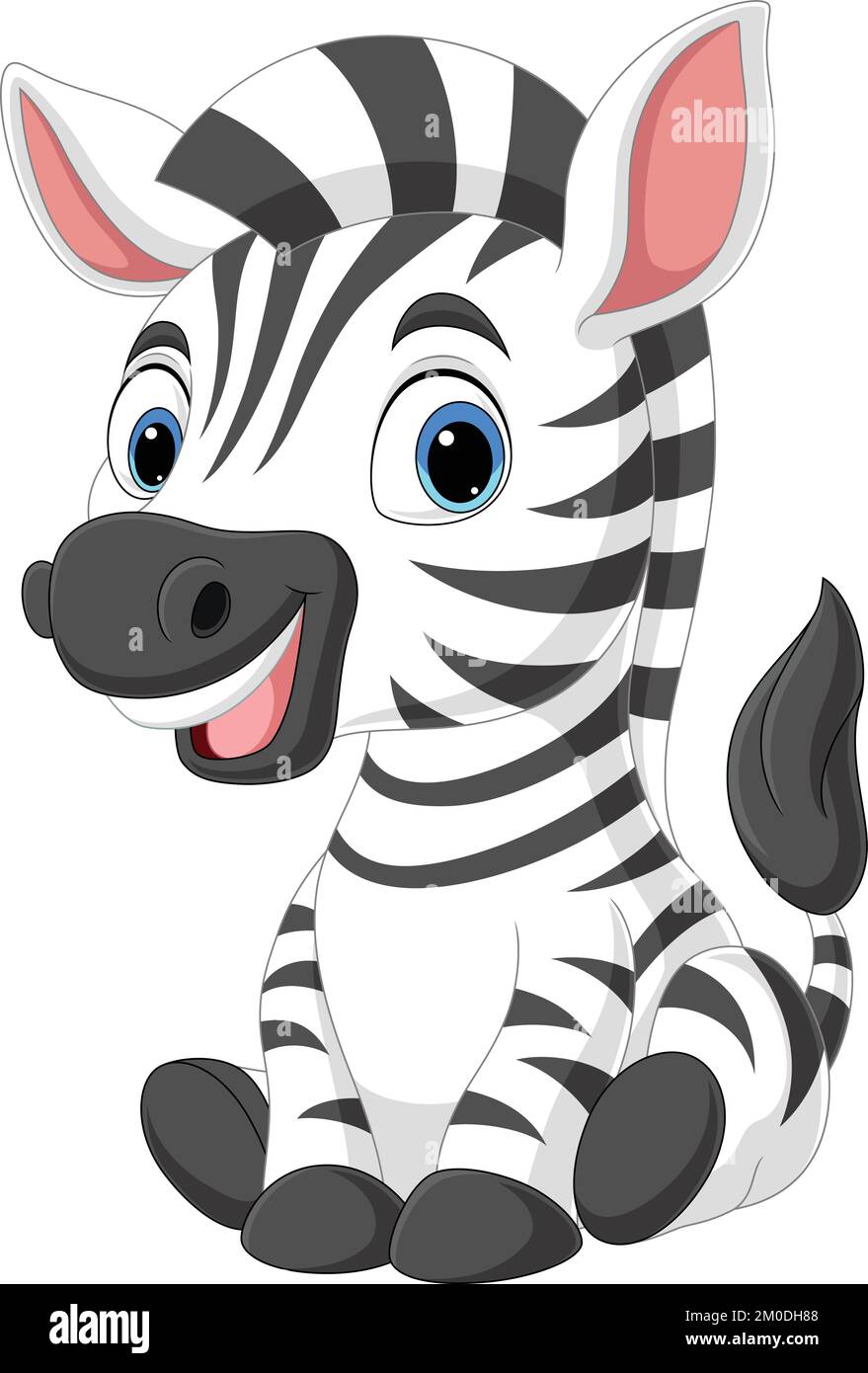 Cartoon cute baby zebra sitting Stock Vector Image & Art - Alamy