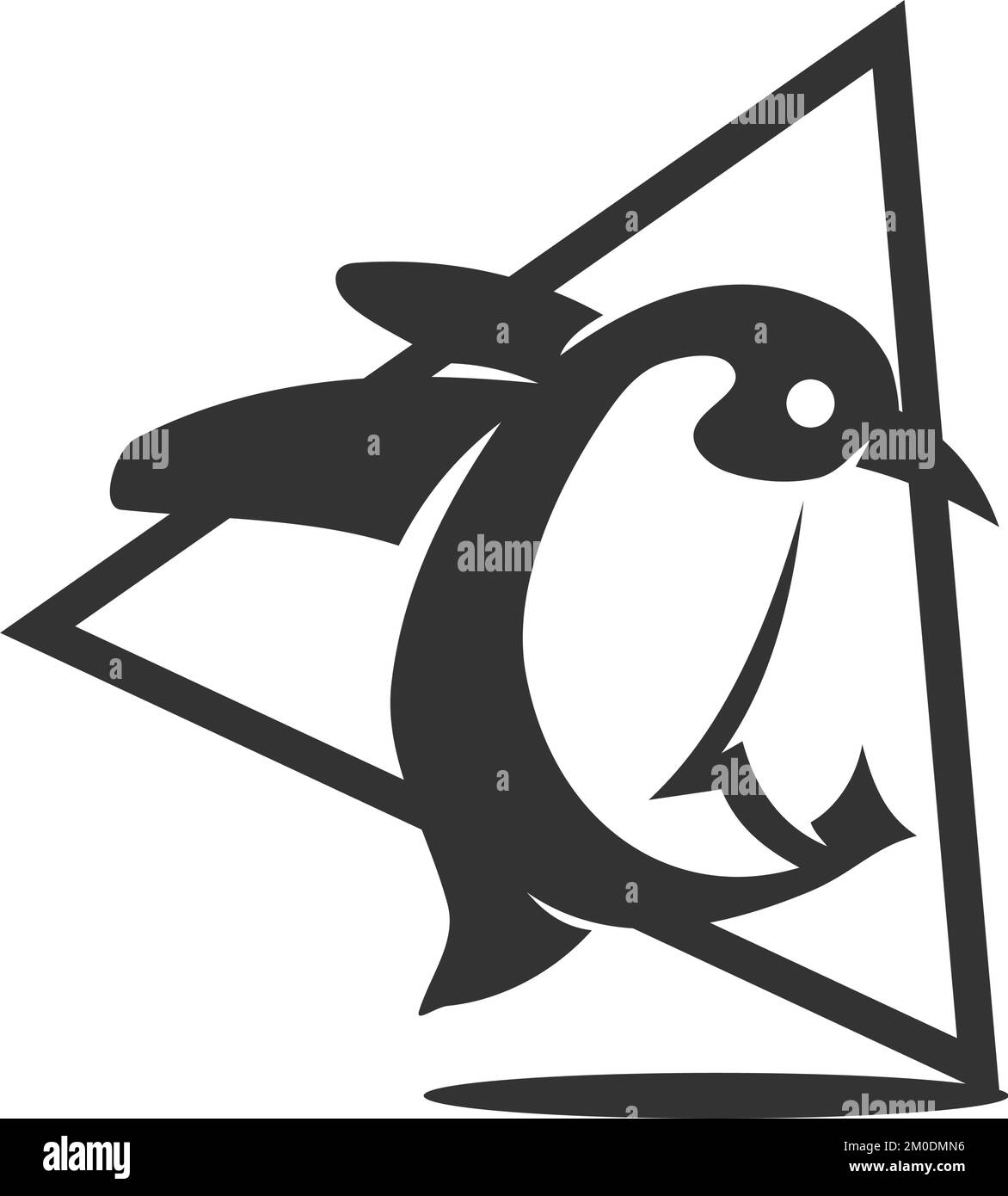 Penguin logo template Icon Illustration Brand Identity Stock Vector