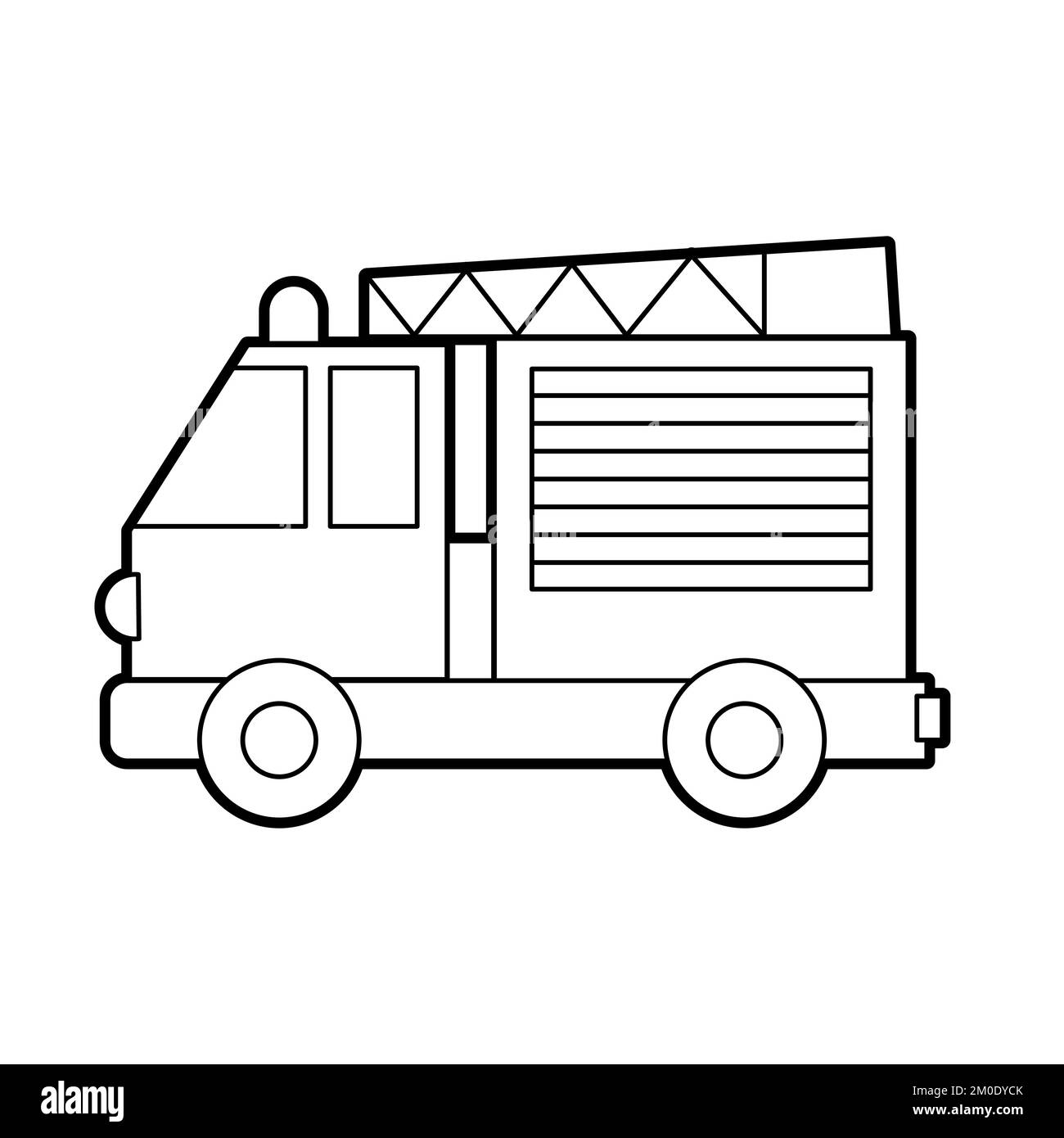 Fire Engine Clip Art Black And White