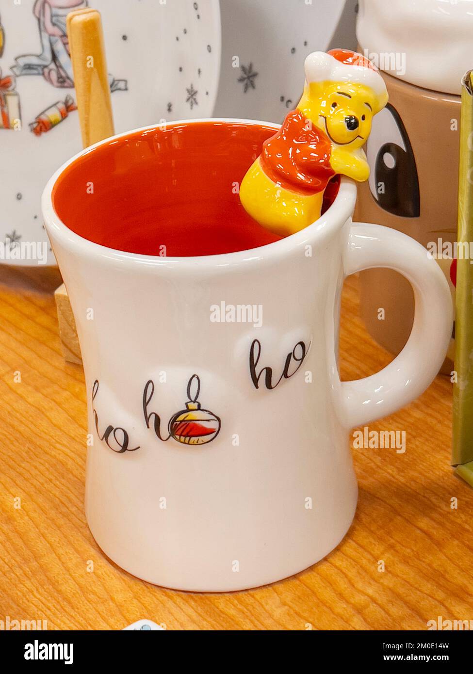 Winnie the Pooh mug with Christmas decoration for sell in