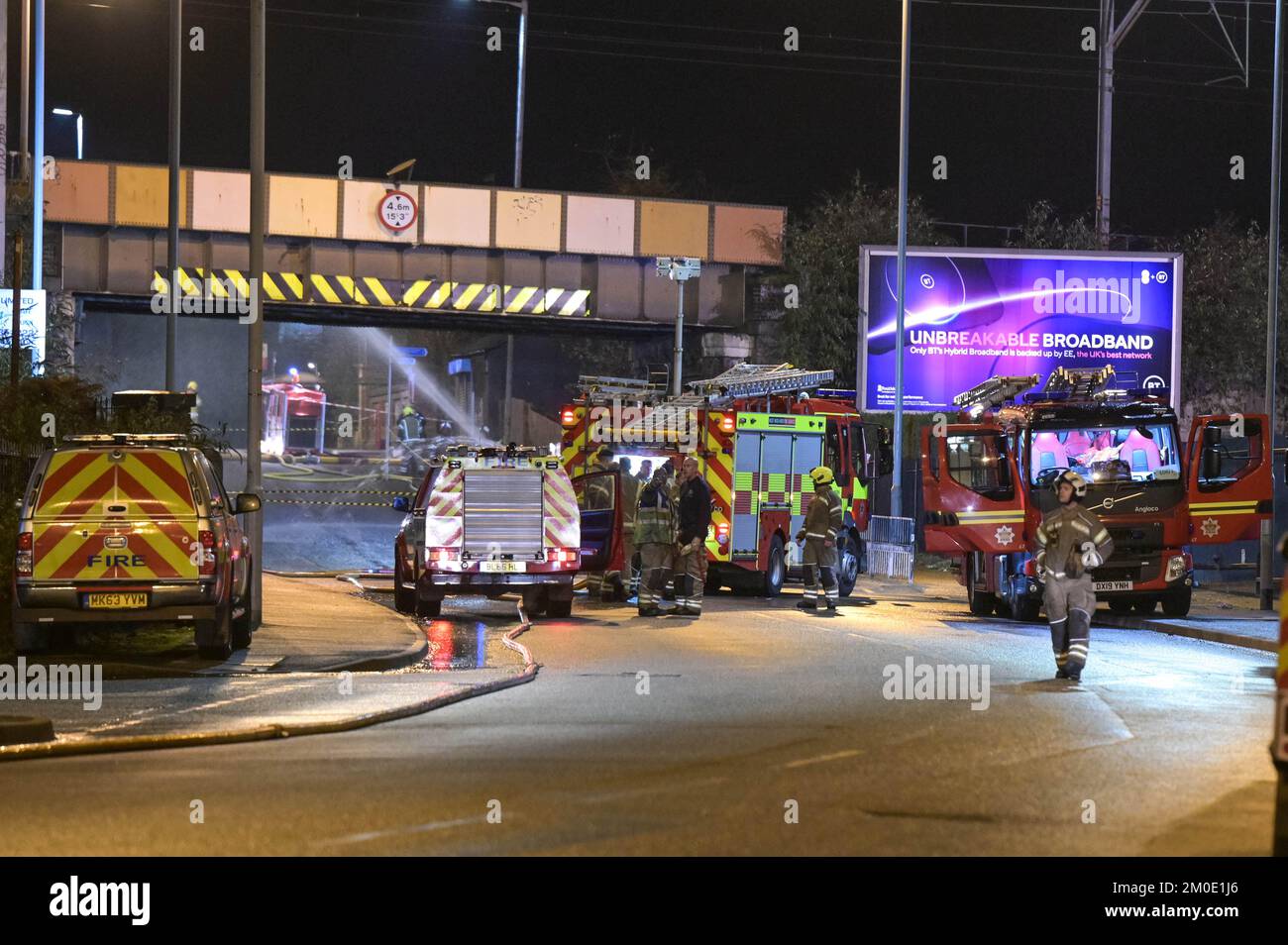 Lower Walsall Street, Wolverhampton, December 6th 2022 A huge fire