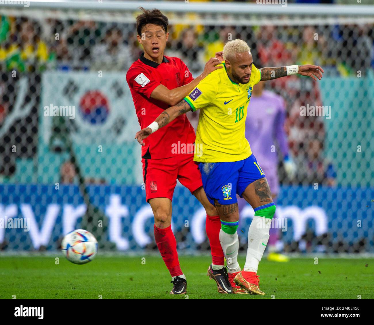 Doha, Qatar. 05th Dec, 2022. Neymar of Brazil in action during the FIFA World Cup Qatar 2022 Round of 16 match between Brazil and Korea Republic at 974 Stadium in Doha, Qatar on December 5, 2022 (Photo by Andrew Surma/ Credit: Sipa USA/Alamy Live News Stock Photo