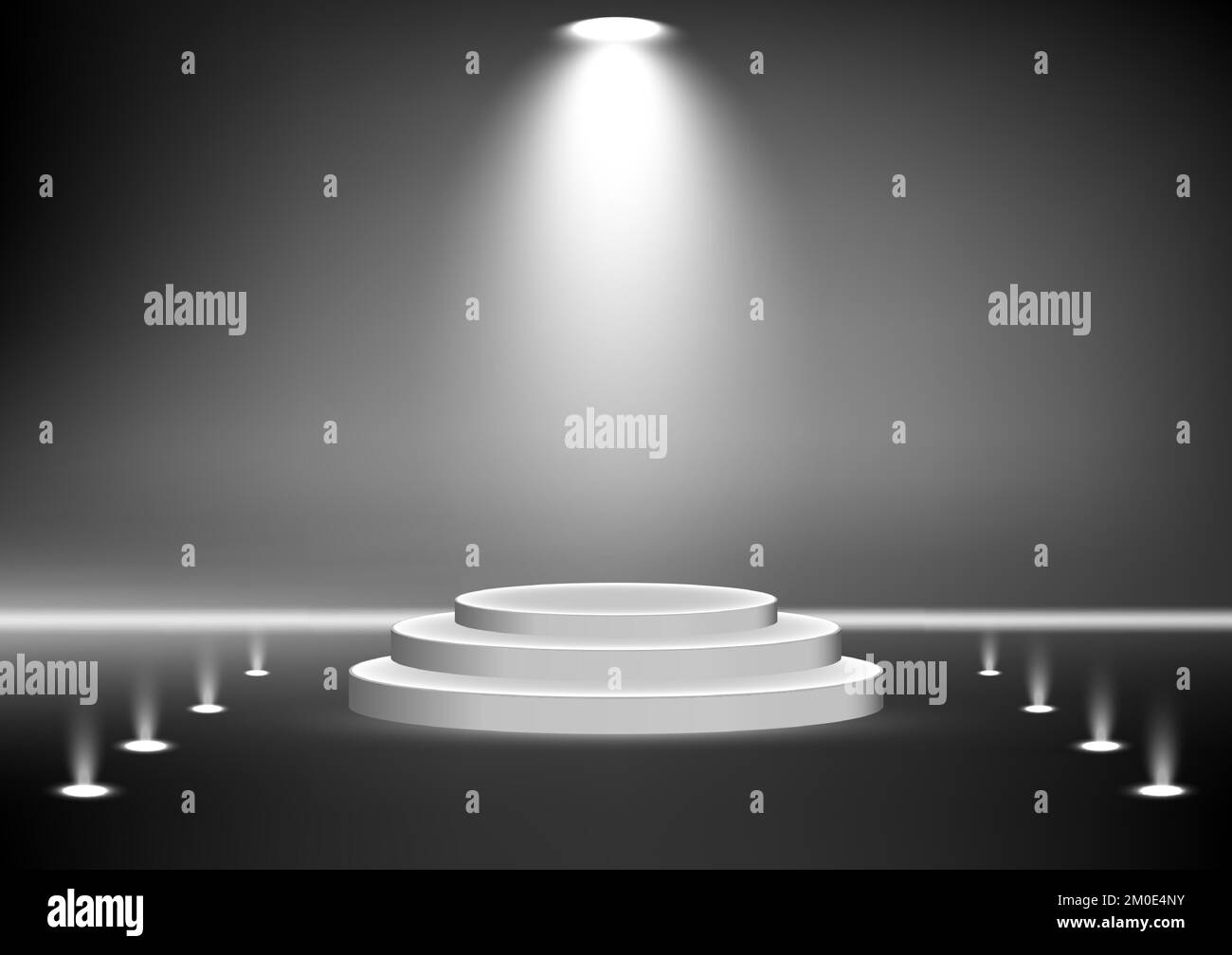 graphics design Spotlight with a podium for show product presentation