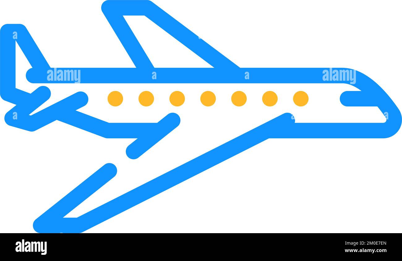 passenger airliner airplane color icon vector illustration Stock Vector ...