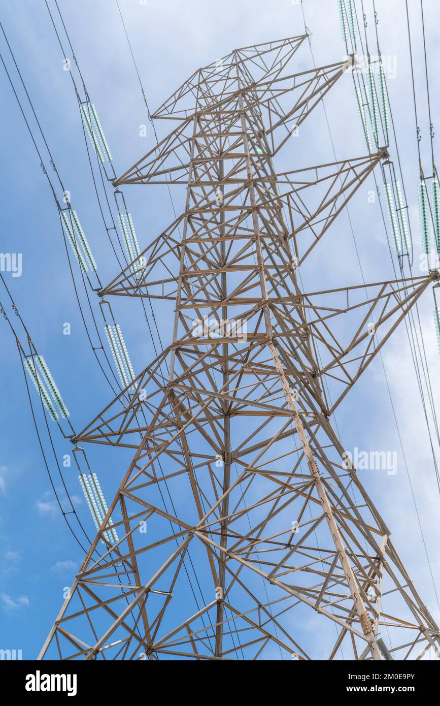 Electricity transmission towers, Torrens Island, Adelaide, Australia Stock Photo Alamy